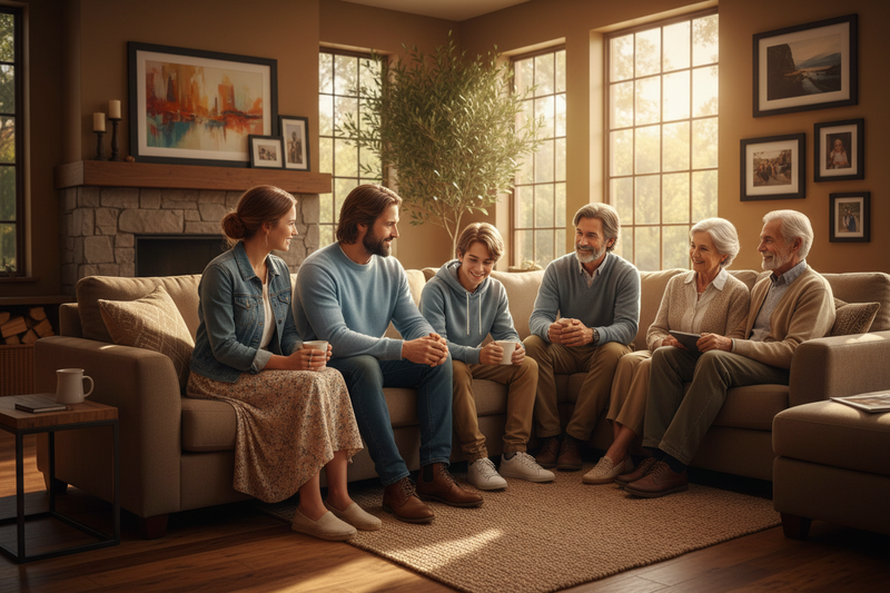 Ecco mia madre e i miei fratelli